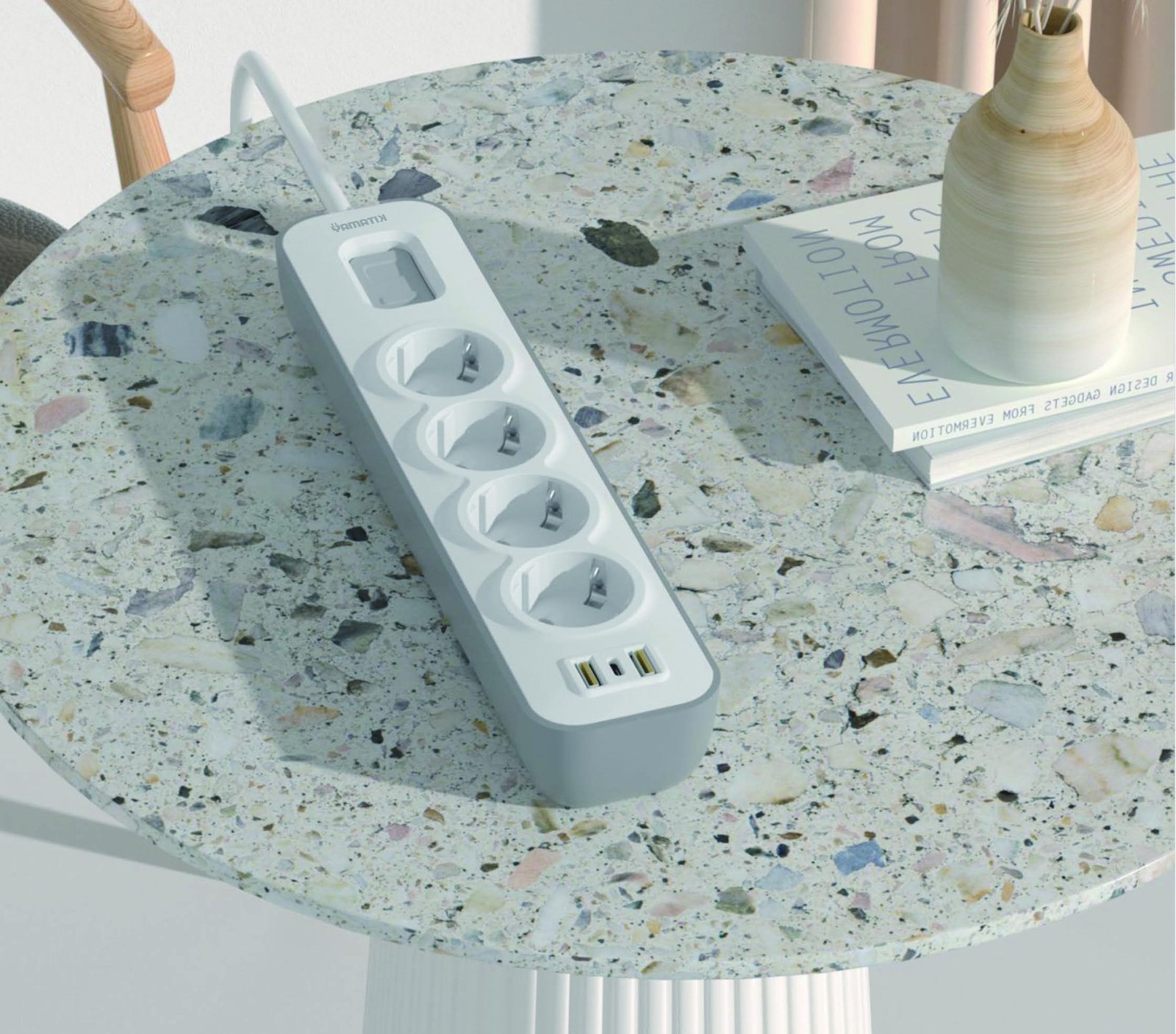 YAMATIK NOVA Schuko power strip in a real catalogue scene